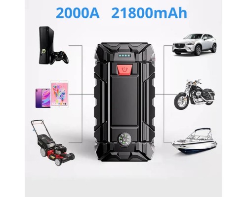 Пусковий зарядний пристрій MARKSON BM200 2000A/10000mAh з ліхтариком