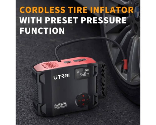 Пусковий зарядний пристрій UTRAI Jstar 5 NEW 3500A/16000mAh з компресором та ліхтариком