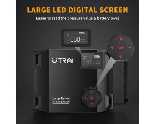 Пусковий зарядний пристрій UTRAI Jstar 5 NEW 3500A/16000mAh з компресором та ліхтариком