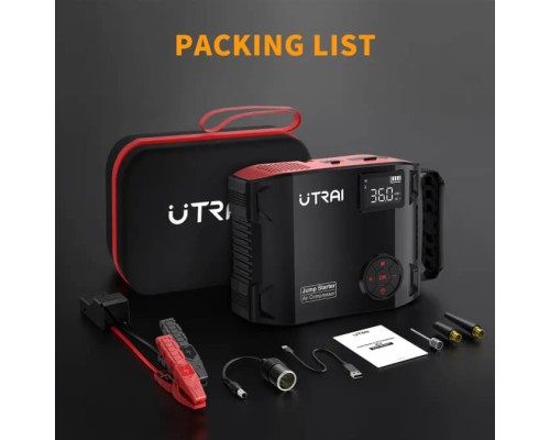Пусковий зарядний пристрій UTRAI Jstar 5 NEW 3500A/16000mAh з компресором та ліхтариком