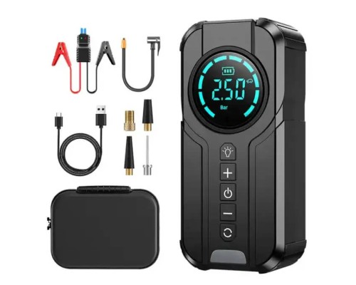 Пусковий зарядний пристрій BUVAYE YX1920-10400 600A/10400mAh з компресором та ліхтариком