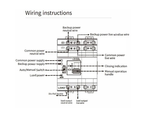 Автоматичний перемикач введення резерву GEYA AVR G2R NEW MINI ATS 2P 63A 