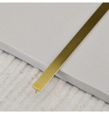Декоративний профіль для плитки KLOODI Т-подібний 20x5 золото-браш 3.05м
