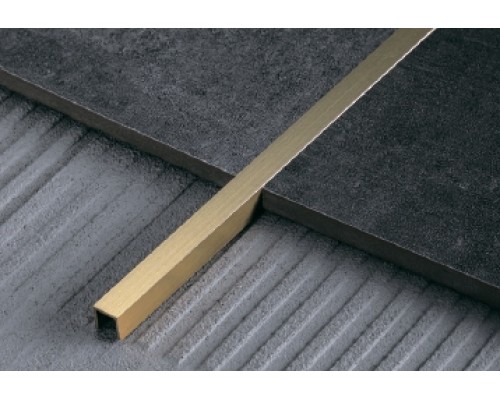 Декоративний профіль для плитки KLOODI П-подібний BRPROF BPU10-10H латунь