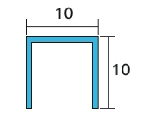 Декоративний профіль для плитки KLOODI П-подібний BRPROF BPU10-10H латунь