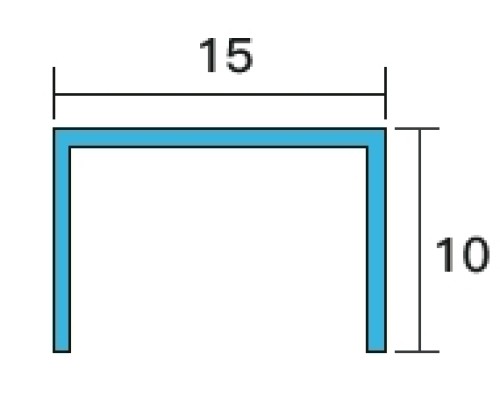 Декоративний профіль для плитки KLOODI BRPROF BPU15-10H латунь