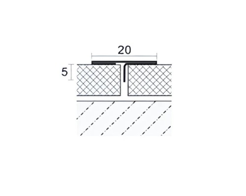 Декоративний профіль для плитки KLOODI SST STP 20x5 GD-SH срібло-браш