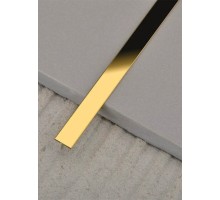 Декоративний профіль для плитки KLOODI Т-подібний SST STP 20x5 GD-SH золото-глянець