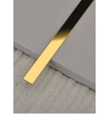 Декоративний профіль для плитки KLOODI Т-подібний SST STP 20x5 GD-SH золото-глянець