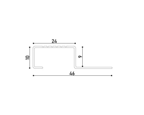 Декоративний профіль для плитки KLOODI SST SB022 25x10 SL-BR срібло-браш