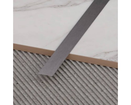 Декоративний профіль для плитки KLOODI SST SP 20x0.8 SL-BR , срібло-браш