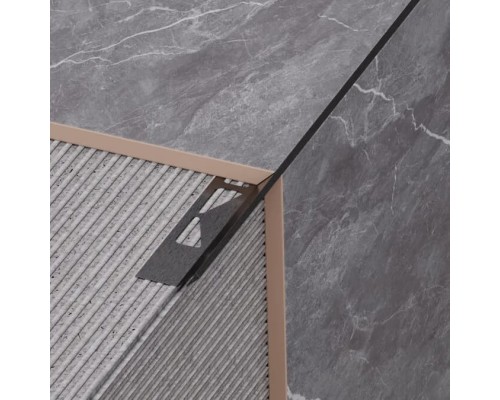 Декоративний профіль для плитки KLOODI SST SBP 14.5x3 BK-BR , чорний-браш