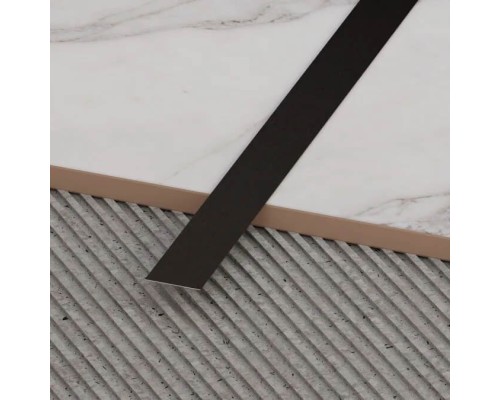Декоративний профіль для плитки KLOODI SST SP 20x0.8 BK-BR, чорний-браш