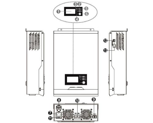 Інвертор-перетворювач Voltronic 1000W 12V MPPT