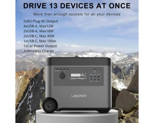 Портативна зарядна станція LanPWR D5-2500 2500W 2160Wh LiFePO4