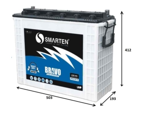 Акумуляторна батарея Smarten Bravo 220Ah 12V Tubular Battery для інверторів