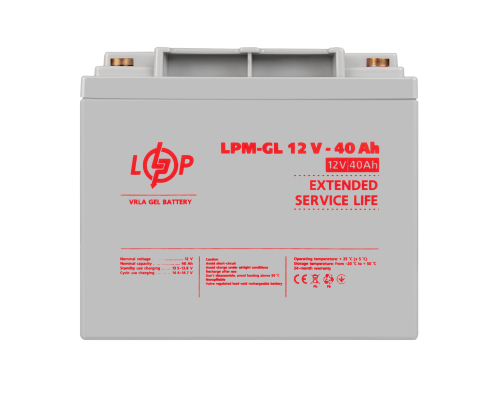 Акумулятор гелевий LPM-GL 12V - 40 Ah
