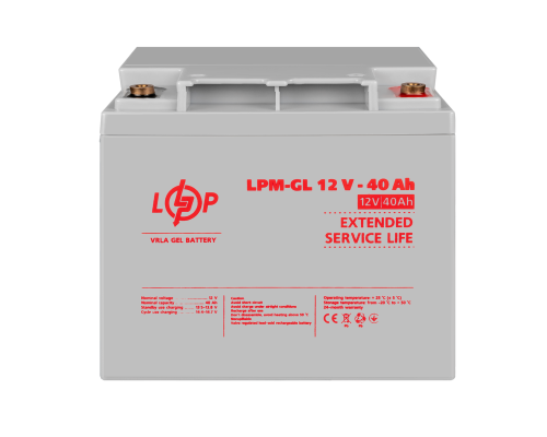 Акумулятор гелевий LPM-GL 12V - 40 Ah