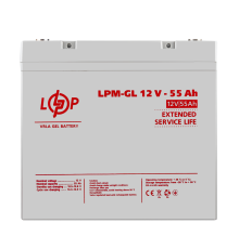 Акція.Акумулятор гелевий LPM-GL 12V - 55 Ah
