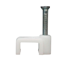 Скоба кабельна плоска 6 мм (100 шт) White