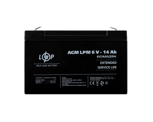 Акумулятор AGM LPM 6V - 14 Ah Акумулятор AGM LPM 6V - 14 Ah