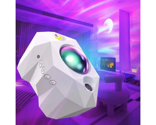Проектор зоряного неба, нічник Aurora Star Night Light AC6923 з пультом, білий Проектор зоряного неба, нічник Aurora Star Night Light AC6923 з пультом, білий
