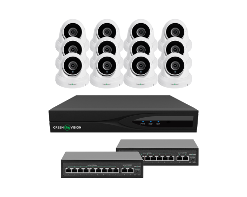 Комплект відеоспостереження на 12 камер GV-IP-K-W84/12 5MP