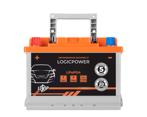 Автомобільний акумулятор літієвий LP LiFePO4 24V - 50 Ah (+ ліворуч) BMS 800А Автомобільний акумулятор літієвий LP LiFePO4 24V - 50 Ah (+ ліворуч) BMS 800А