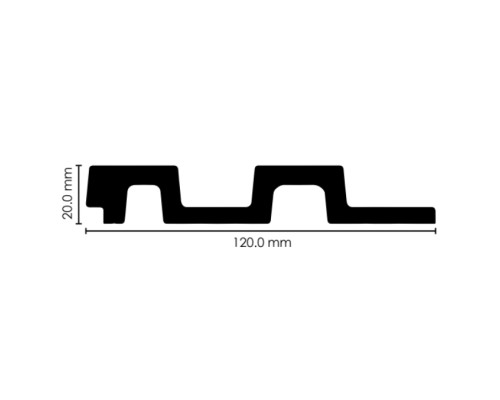 Декоративна стінова панель KLOODI WPS-12201-38 120х20мм 2,9м