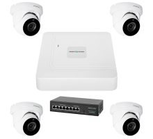 Комплект відеоспостереження на 4 камери GV-IP-K-W74/04 5MP