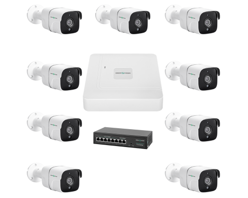 Комплект відеоспостереження на 9 камер GV-IP-K-W78/09 5MP