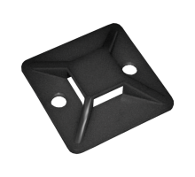 Майданчик самоклеючий під хомут 25х25 мм (100 шт) Black