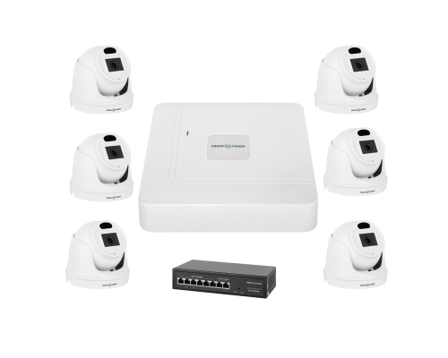 Комплект відеоспостереження на 6 камер GV-IP-K-W71/06 3MP