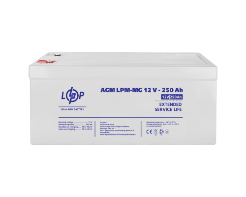 Акумулятор мультигелевий LPM-MG 12V - 250 Ah Акумулятор мультигелевий LPM-MG 12V - 250 Ah