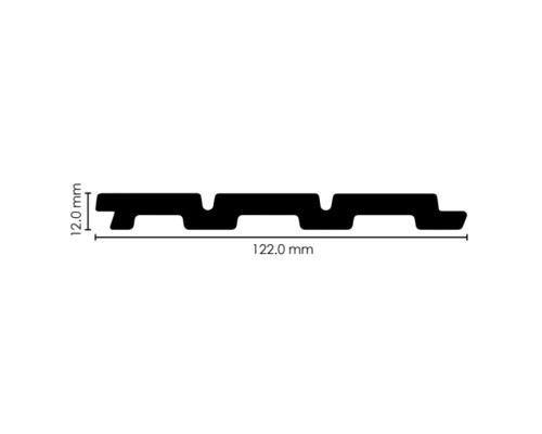 Декоративна стінова панель KLOODI WPS-1202-51 122х12мм 2,9м