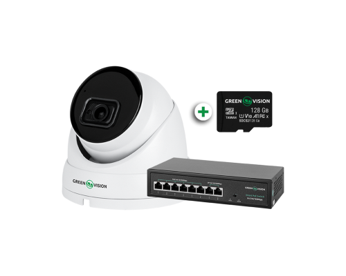 Комплект відеоспостереження з функцією розпізнавання облич на 1 IP камеру GV-803