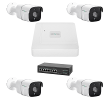 Комплект відеоспостереження на 4 камери GV-IP-K-W75/04 5MP