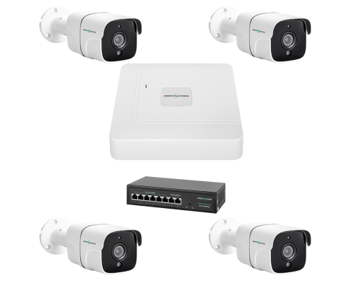Комплект відеоспостереження на 4 камери GV-IP-K-W75/04 5MP