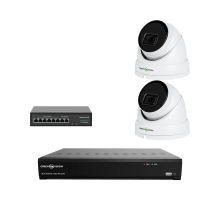 Комплект відеоспостереження на 2 IP камери 5MP для вулиці/будинку GreenVision GV-IP-K-W79/02 (Ultra AI)