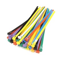 Стяжка багаторазова 5х200 (100 шт) різнокольорова