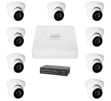 Комплект відеоспостереження на 9 камер GV-IP-K-W77/09 5MP