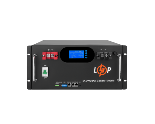 Акумулятор LP LiFePO4 51,2V - 120 Ah 6000Wh (Smart BMS 100A) с LCD RM AB