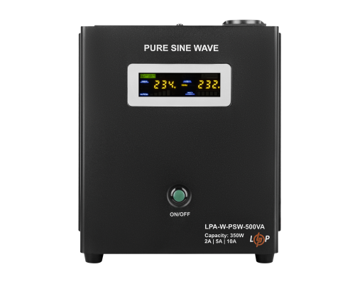 ДБЖ з правильною синусоїдою 12V LPA-W-PSW-500VA(350Вт) 2A/5A/10A ДБЖ з правильною синусоїдою 12V LPA-W-PSW-500VA(350Вт) 2A/5A/10A
